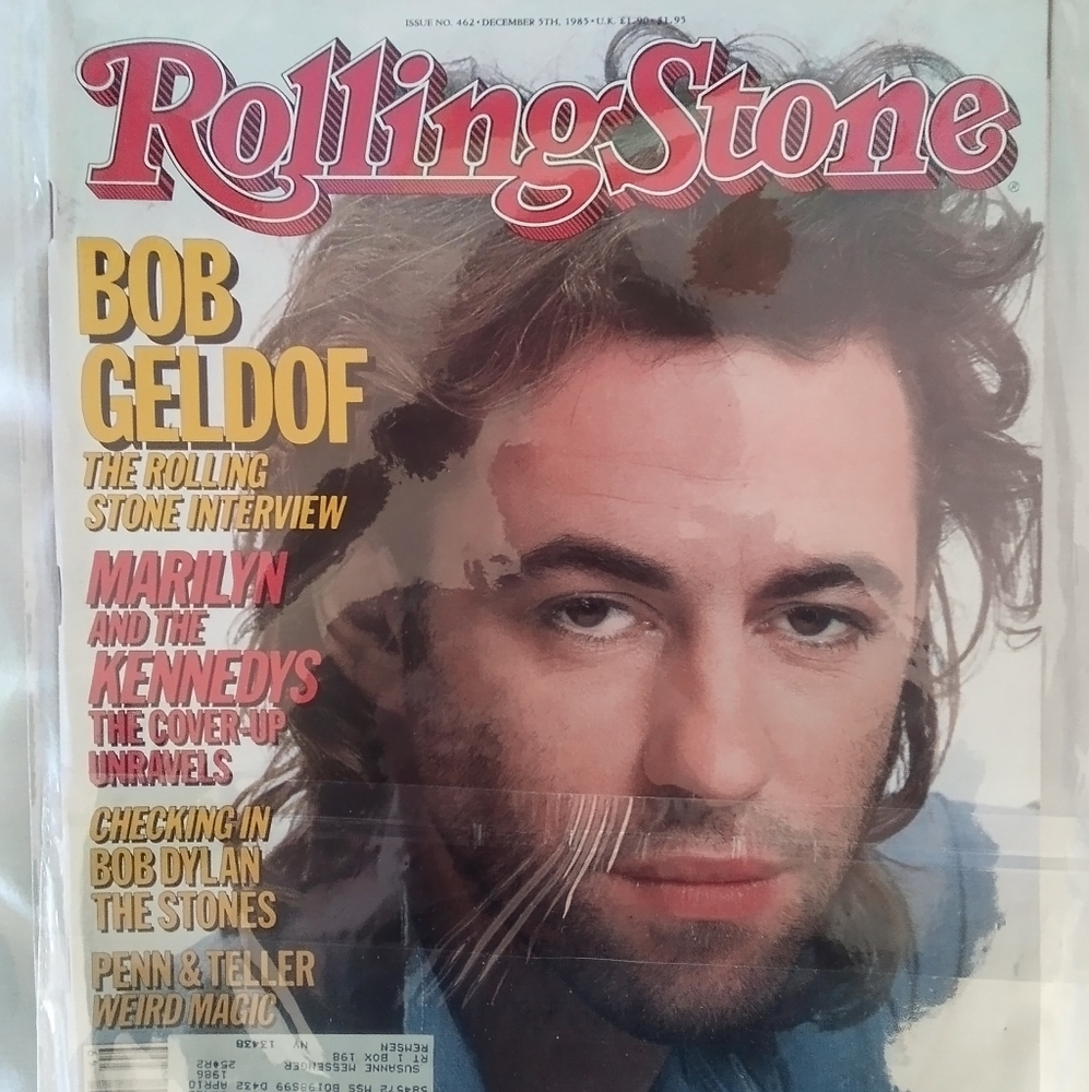 Vintage Rolling Stone Magazine #462 December 5th 1985 The Bob Geldof Interview